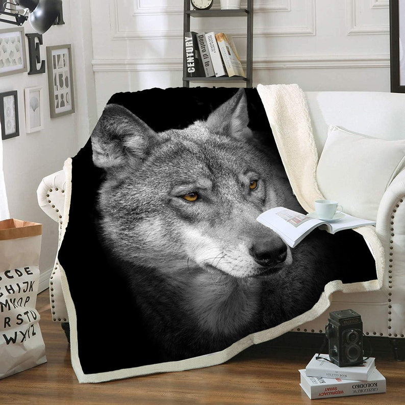 Black Wolf Fleece Blanket, Gift For Family Friends Birthday Gift Home Decor Bedding Couch Sofa Soft And Comfy Cozy 1632386526942.jpg
