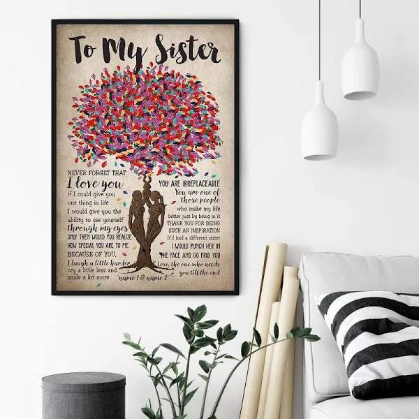 Best Friend Gift - Birthday Canvas- To My Sister, Never Forget That I Love You, Sister Custom Canvas, Gift For Sisters 1632448190962.jpg