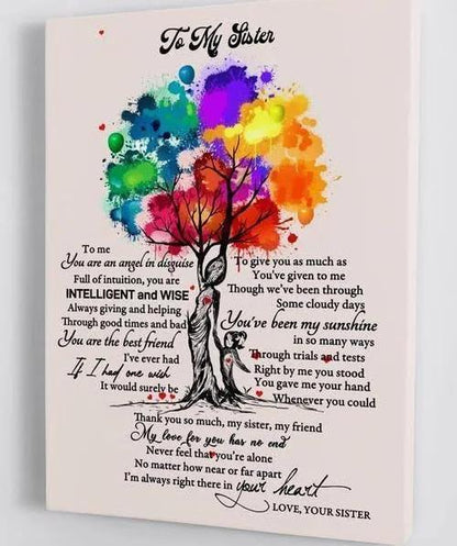 Gift For Sister Canvas To My Sister - Love From Your Sister - Framed WALL ART/ DECOR/ 1632448201515.jpg