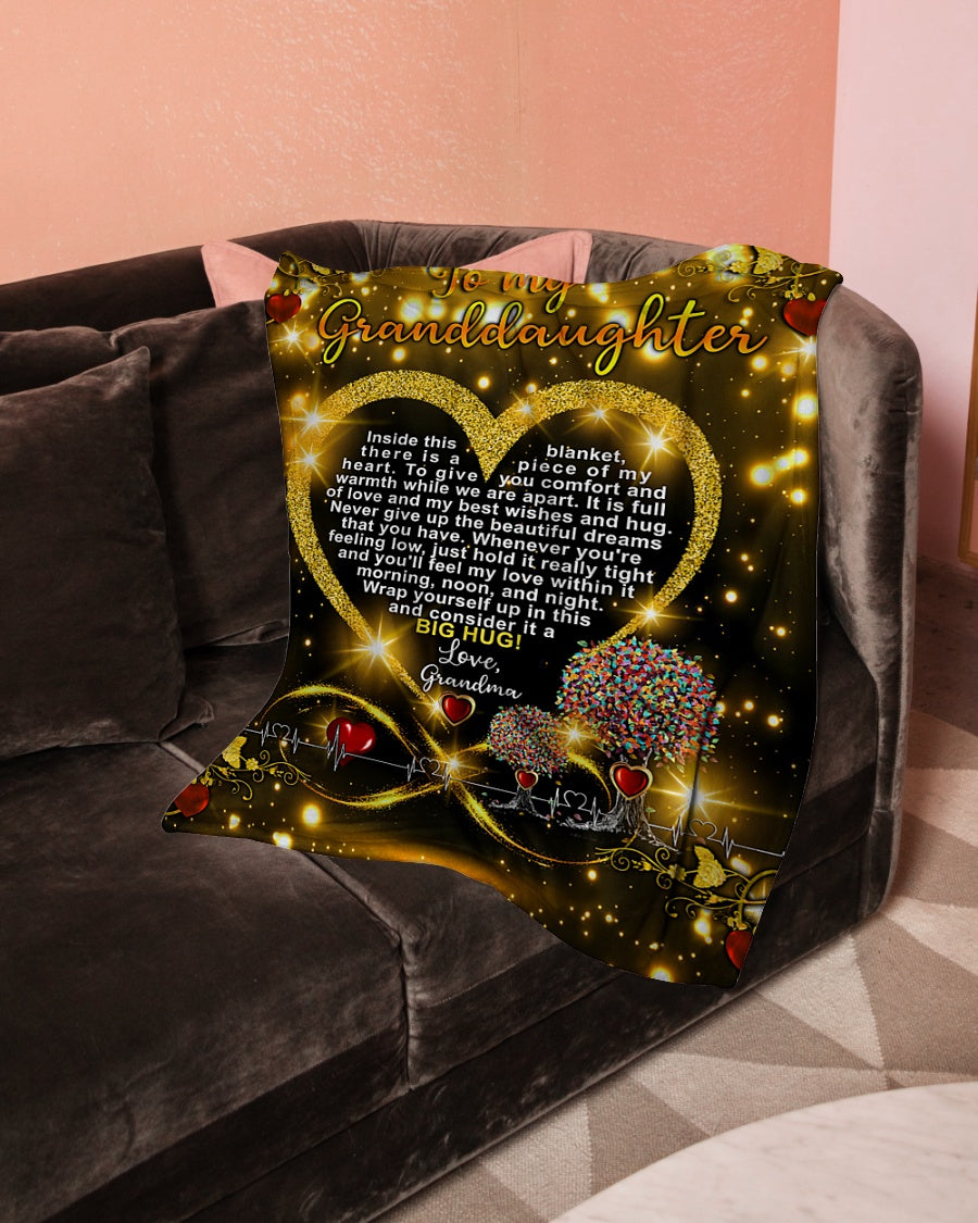 Gift For Granddaughter Blanket, To My Granddaughter You'll Feel My Love 1632475445233.jpg