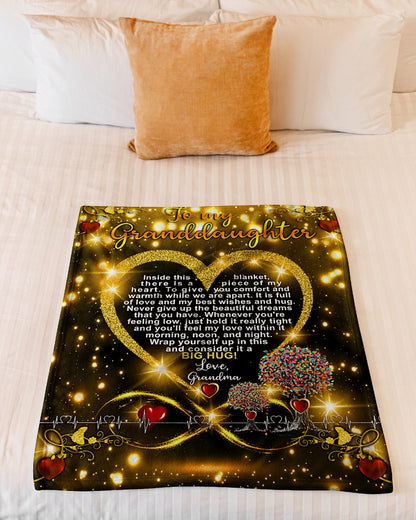 Gift For Granddaughter Blanket, To My Granddaughter You'll Feel My Love 1632475445241.jpg