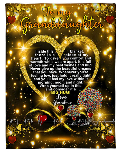 Gift For Granddaughter Blanket, To My Granddaughter You'll Feel My Love 1632475445298.jpg