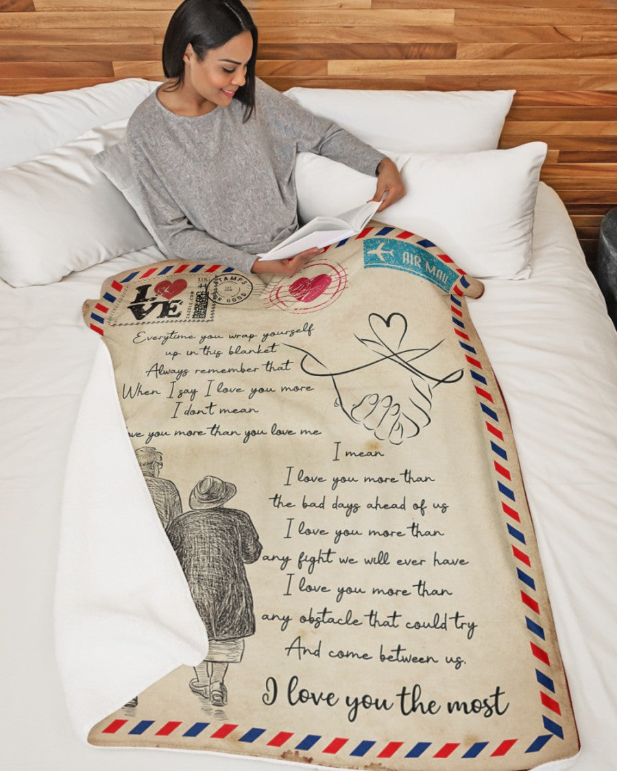 To My Wife Personalized Name Blankets-best Valentine Birthday Gifts For Your Wife-love Air Mail Everytime You Wrap Yourself Up In 1632476186679.jpg