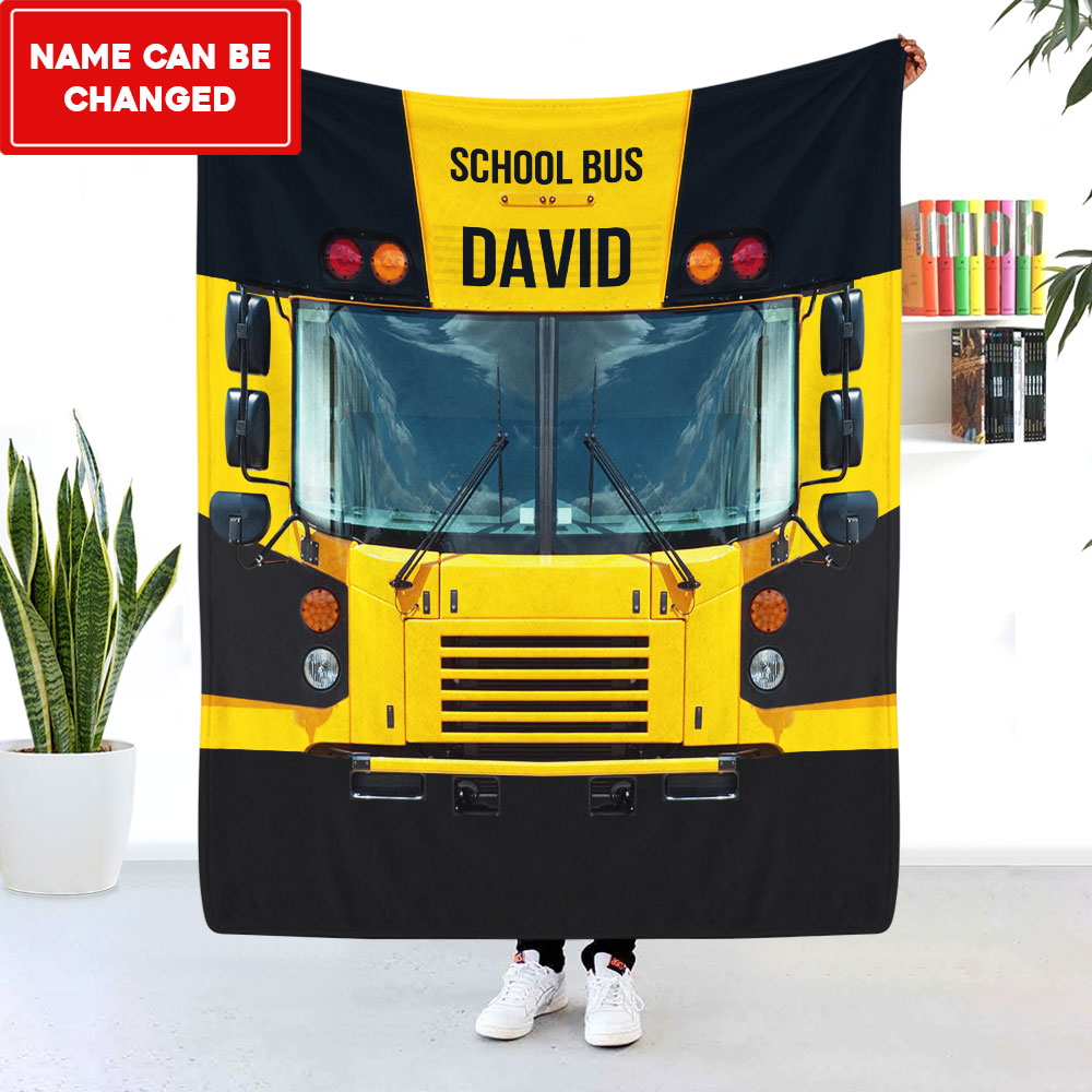 Back To School - School Bus Funny Blanket Gift For Kid Baby Boy Girl Birthday Gift Home Decor Bedding Couch Sofa Soft And Comfy Cozy 1632537727894.jpg