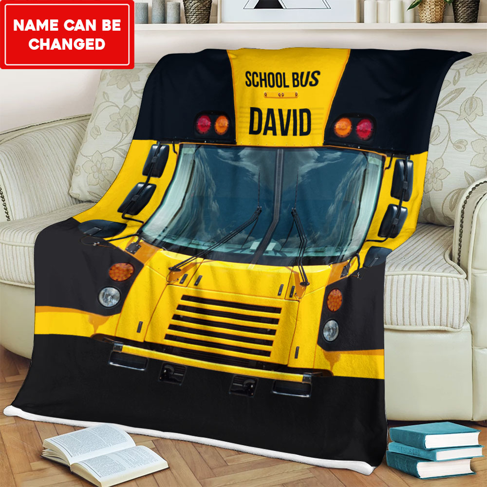 Back To School - School Bus Funny Blanket Gift For Kid Baby Boy Girl Birthday Gift Home Decor Bedding Couch Sofa Soft And Comfy Cozy 1632537727931.jpg