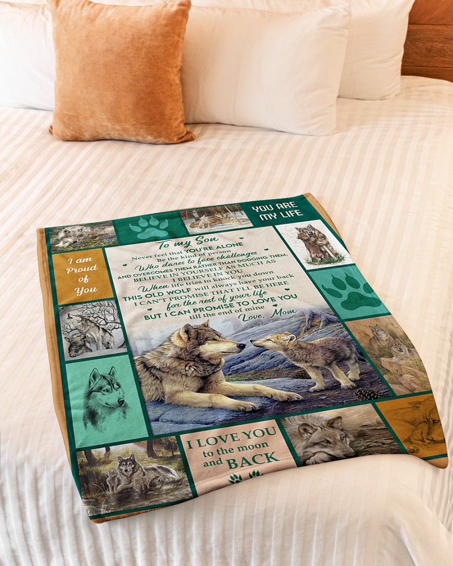 To My Son You Are My Life Wolf Mom Blanket Gift For Son From Mom Birthday Gift Home Decor Bedding Couch Sofa Soft and Comfy Cozy 1632717017167.jpg