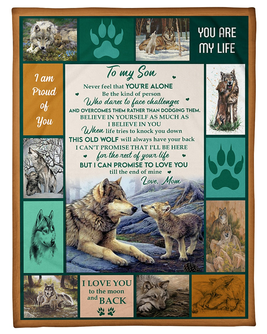 To My Son You Are My Life Wolf Mom Blanket Gift For Son From Mom Birthday Gift Home Decor Bedding Couch Sofa Soft and Comfy Cozy 1632717017183.jpg