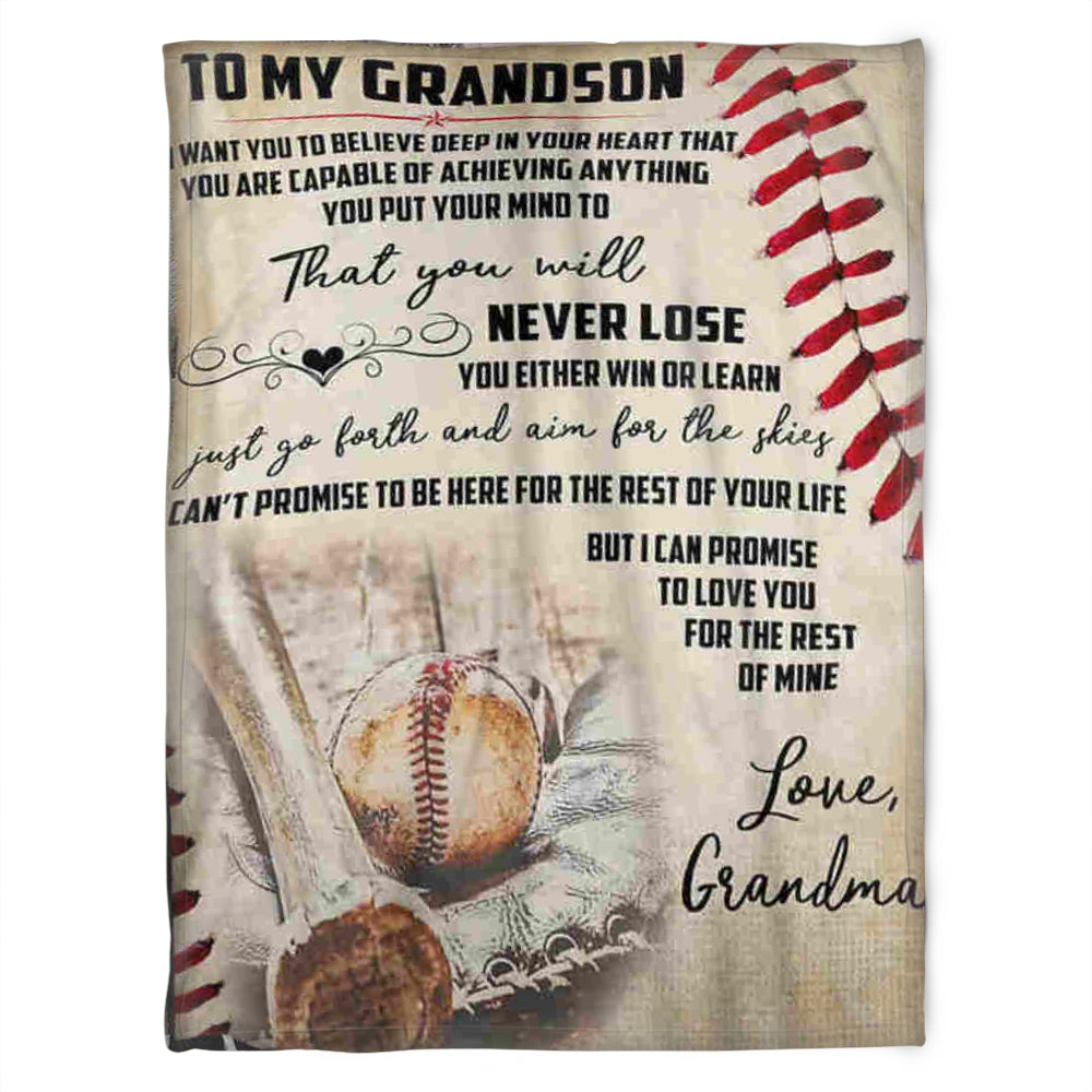Baseball Blanket, To My Grandson, I Can Promise To Love You,soft Blanket.gift Home Decor Bedding Couch Sofa Soft And Comfy Cozy 1632717406426.jpg