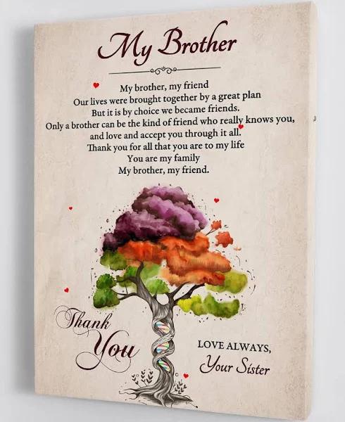 Gift For Brother - From Sister - Framed Canvas  1632796820302.jpg