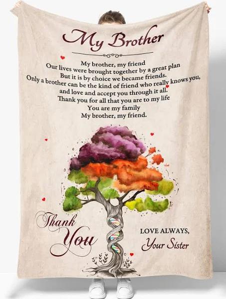 Gift For Brother Blanket, My Brother My Friend Thank You - From Sister 1632801880043.jpg