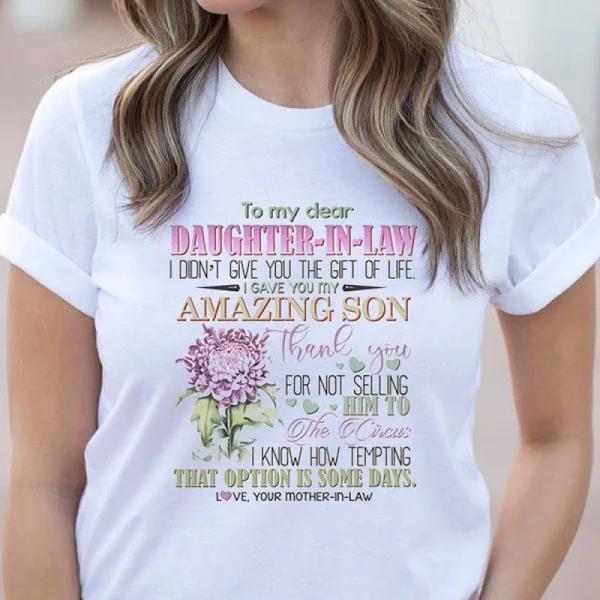 to My Dear Daughter in Law Flower Shirt Gift for Daughter in Law 1632823001160.jpg