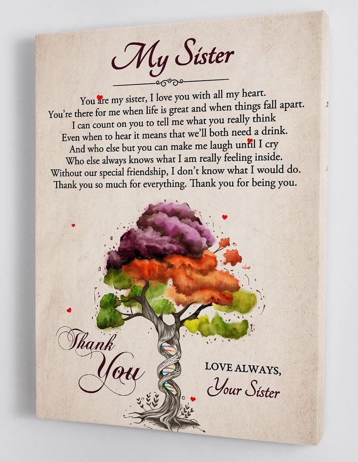 My Sister - Colorful DNA Family Tree - Framed Portrait Canvas, Gift For Sister From Family Birthday Gift Home Decor Wall Art Visual Art 1632905478895.jpg