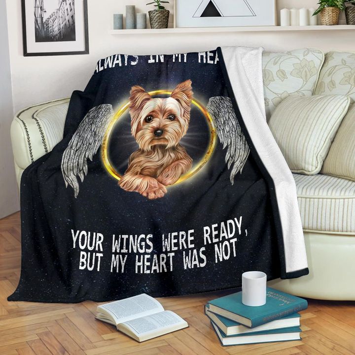 Yorkie In Heaven Fleece Blanket Dog Halo - Memorial Dog Gift For Family Friends Birthday Gift Home Decor Bedding Couch Sofa Soft 1632992299054.jpg