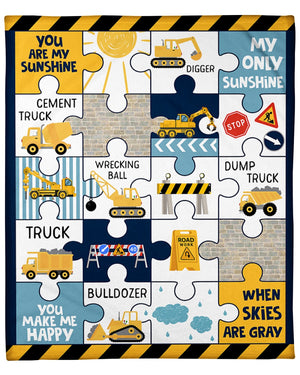 Gift For Baby Blanket, Heavy Equipment You Are My Sunshine Blanket Gift For Baby Boy Kids Birthday Gift Home Decor Bedding Couch Sofa Soft And Comfy Cozy 1633075819985.jpg