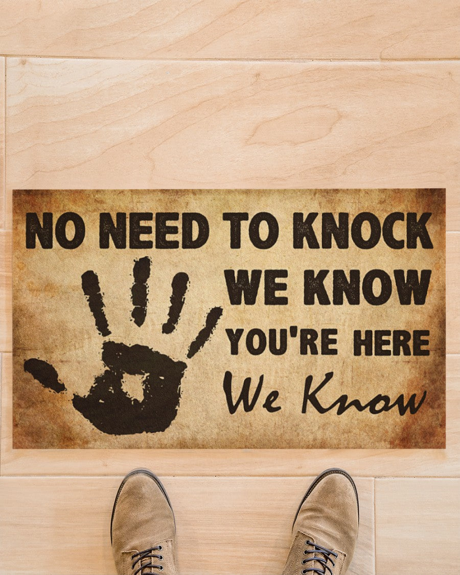 No Need To Knock We Know You're Here Funny Doormat Gift For Friend Family Birthday Gift Home Decor Warm House Gift Welcome Mat 1633080582570.jpg