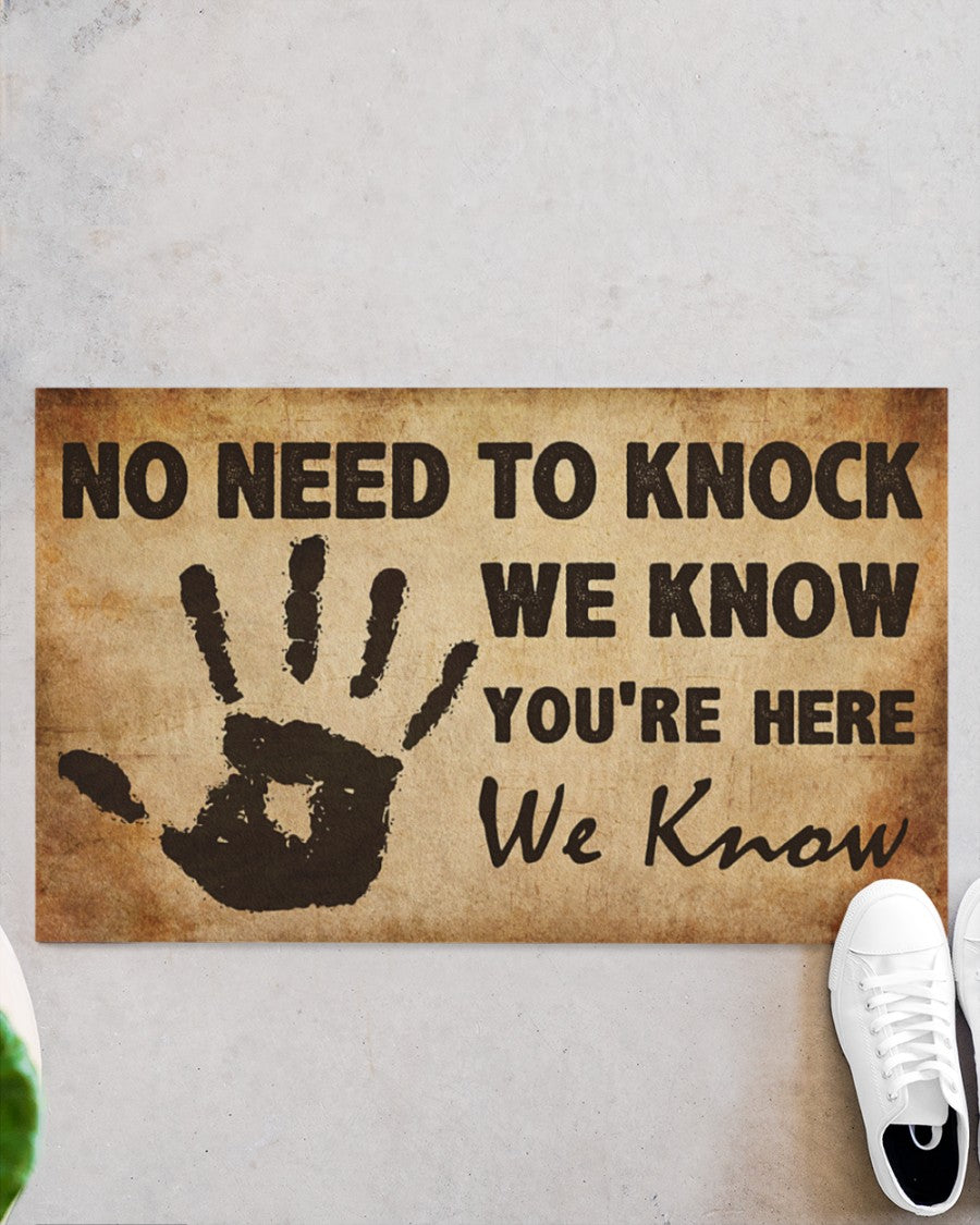 No Need To Knock We Know You're Here Funny Doormat Gift For Friend Family Birthday Gift Home Decor Warm House Gift Welcome Mat 1633080582583.jpg