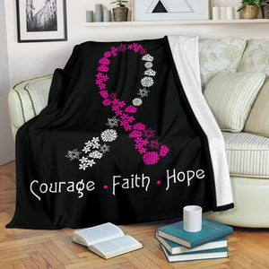 Breast Cancer Blanket, Courage Faith Hope Blanket, Fight Cancer Blanket, Cancer Survivor Blanket 1633150286191.jpg