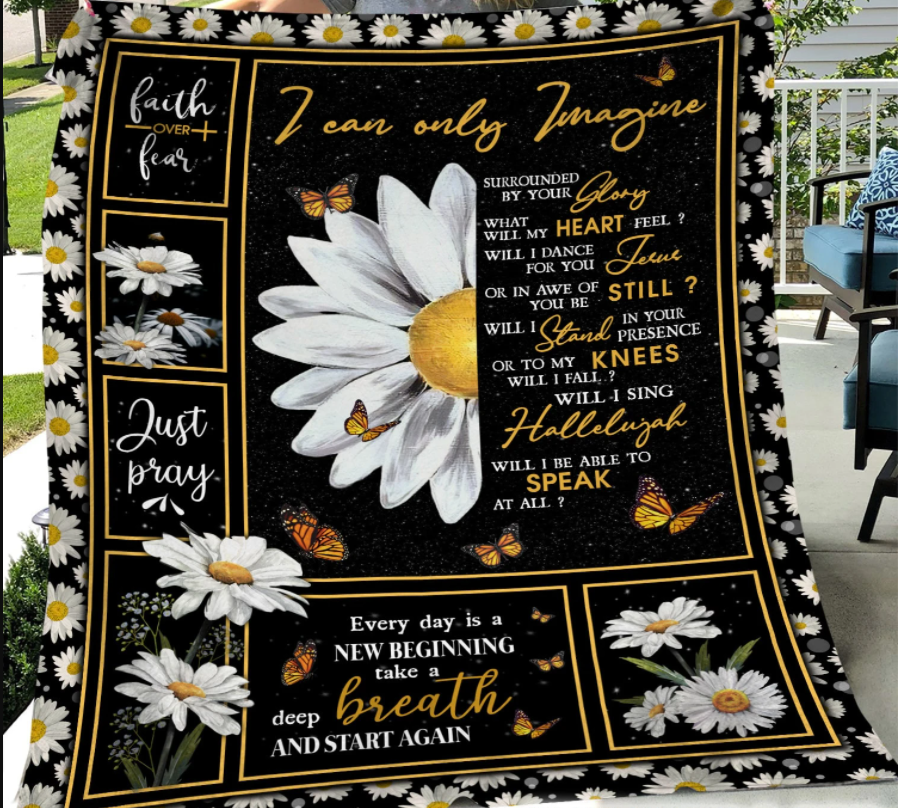 God - Daisy Flower And Butterfly - I Can Only Imagine - Fleece Blanket Gift For Family Friends Birthday Gift Home Decor Bedding Couch Sofa Soft 1633336605688.png