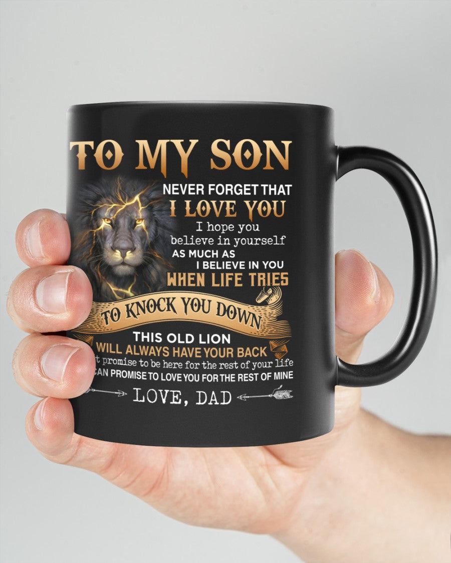 To My Son Lion Mug - To Knock You Down Gift For Son From Dad Gift Double Side Printed Ceramic Coffee Mug Tea Cups Latte 1633339055247.jpg