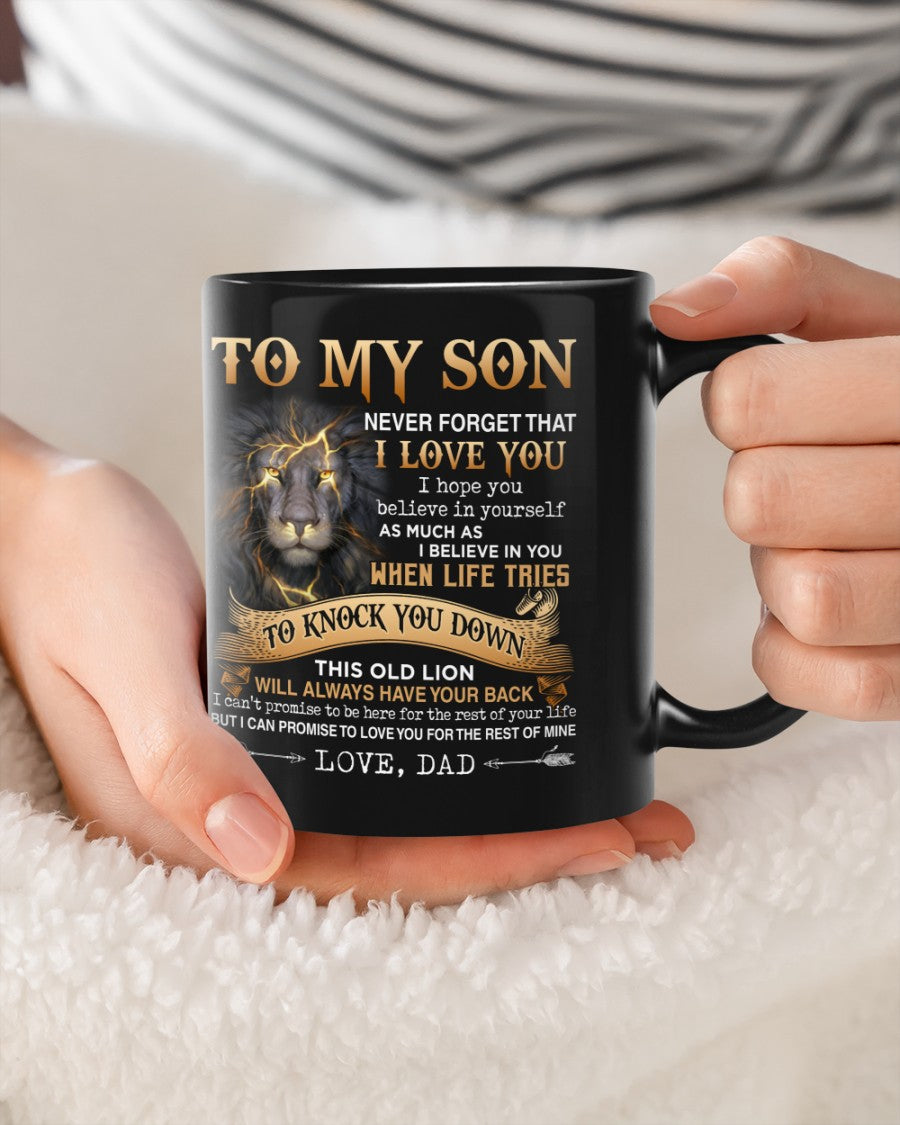 To My Son Lion Mug - To Knock You Down Gift For Son From Dad Gift Double Side Printed Ceramic Coffee Mug Tea Cups Latte 1633339055306.jpg