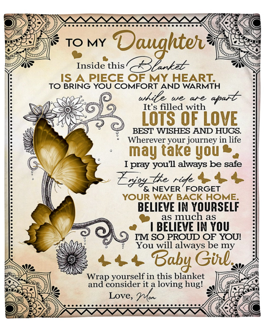 To My Daughter You Will Always Be My Baby Girl Yellow Butterfly Mandala Blanket Gift For Daughter From Mom Birthday Gift Home Decor Bedding Couch Sofa Soft And Comfy Cozy 1633419054701.jpg