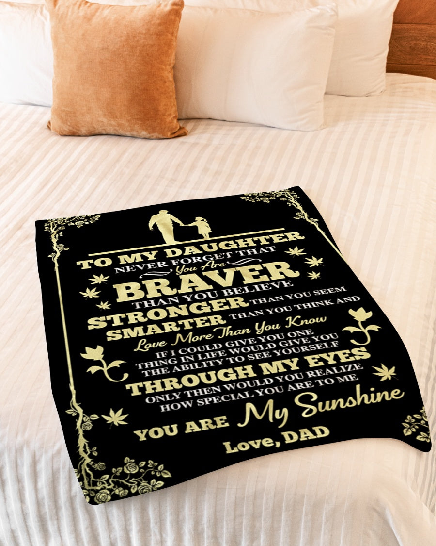 To My Daughter How Special You Are To Me Blanket Gift For Daughter From Dad - Birthday Gift Home Decor Bedding Couch Sofa Soft And Comfy Cozy 1633424160019.jpg