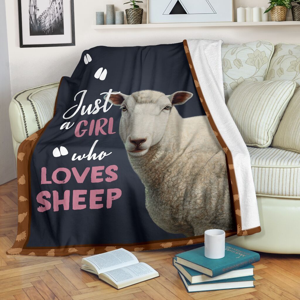 Sheep Blanket, Just A Girl Who Loves Sheep, Gift For Sheep Lovers 1633513257171.jpg