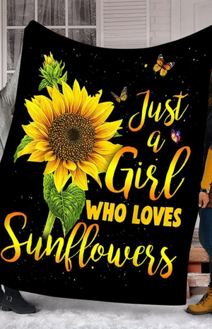 Sunflower Blanket, Just A Girl Who Loves Sunflower 1633514202601.png