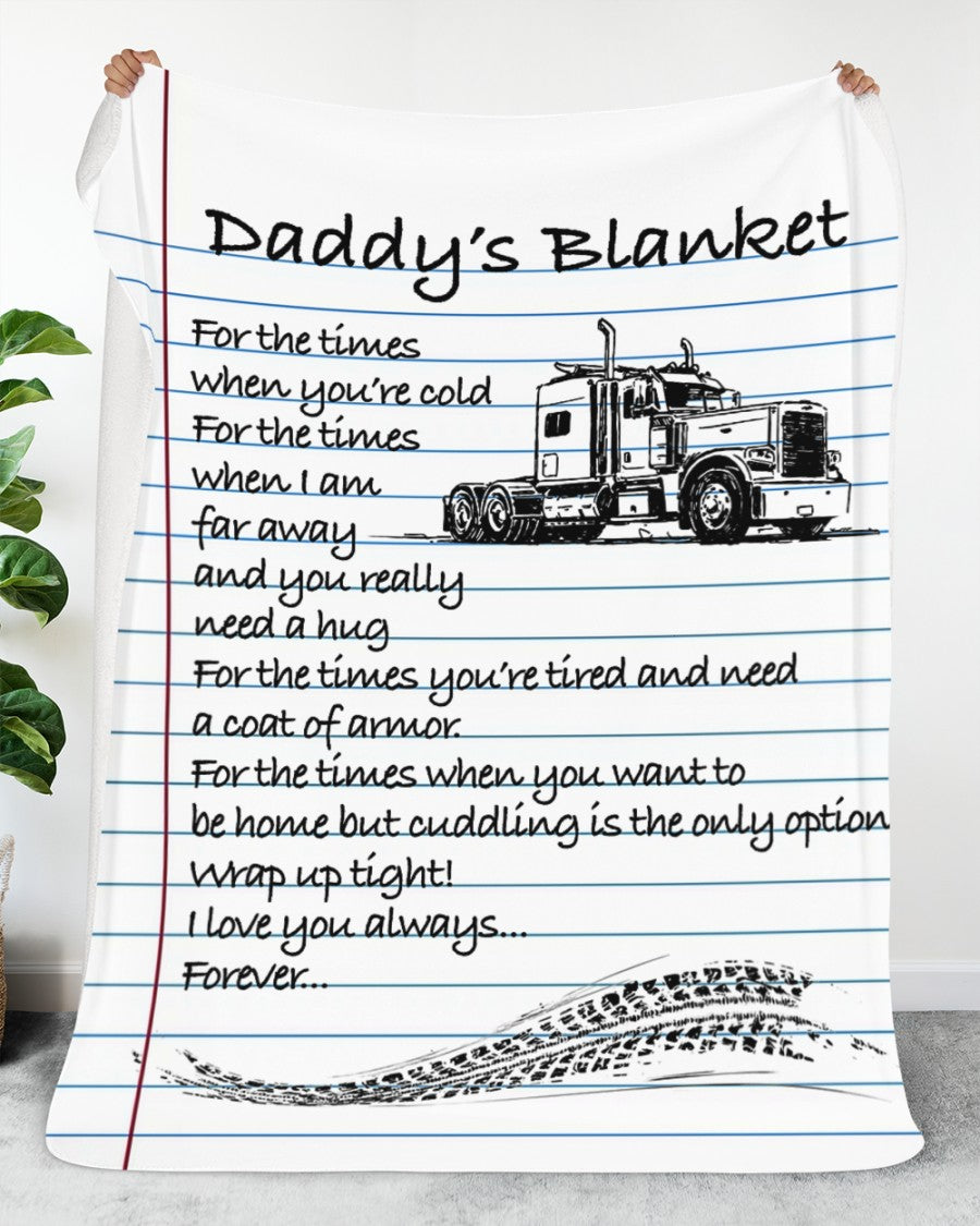 Gift For Father Blanket, Daddy's Trucker Blanket For The Times When You're Cold Blanket 1633514733464.jpg