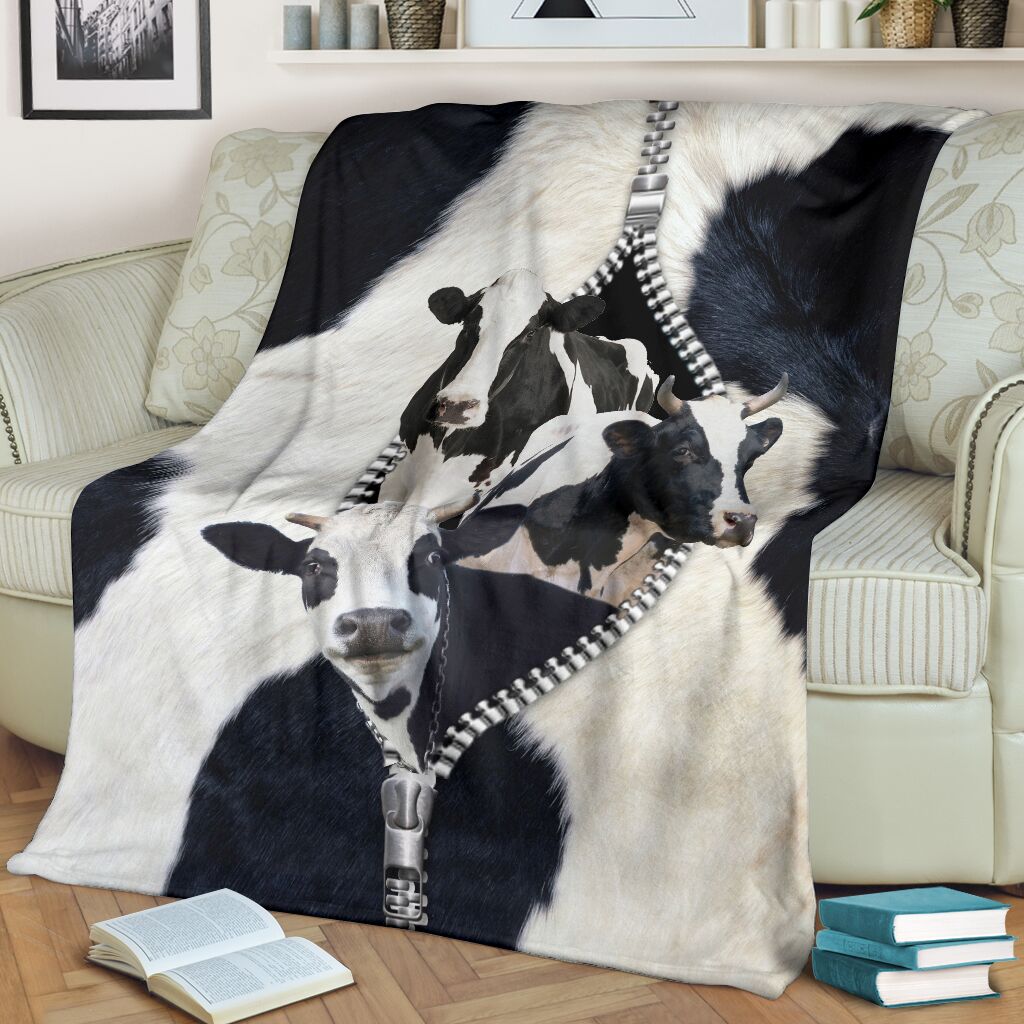 Cow Blanket, Dairy Cows Zipper Blanket Gift For Cow Lovers 1633938814479.jpg