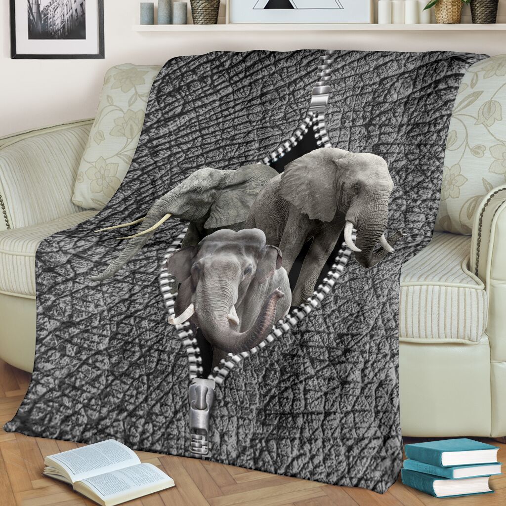 Elephant Zipper Blanket, Gift For Elephant Lovers Birthday Gift Home Decor Bedding Couch Sofa Soft And Comfy Cozy 1633938918280.jpg