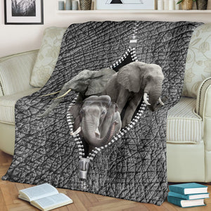 Elephant Zipper Blanket, Gift For Elephant Lovers Birthday Gift Home Decor Bedding Couch Sofa Soft And Comfy Cozy 1633938918280.jpg