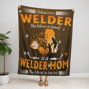 Behind Every Welder Is A Welder Mom Blanket Gift For Mom Birthday Gift Home Decor Bedding Couch Sofa Soft And Comfy Cozy 1633942698983.png