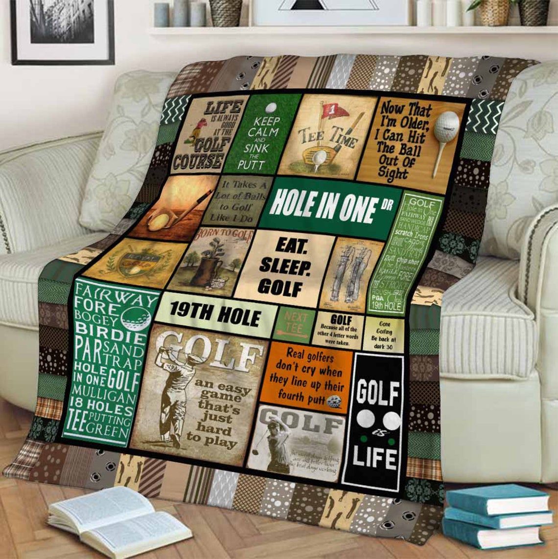 Golf Blanket, Golf Is Life, Eat Sleep Golf, Gift For Golfer, Golf Lover 1634030737698.jpg