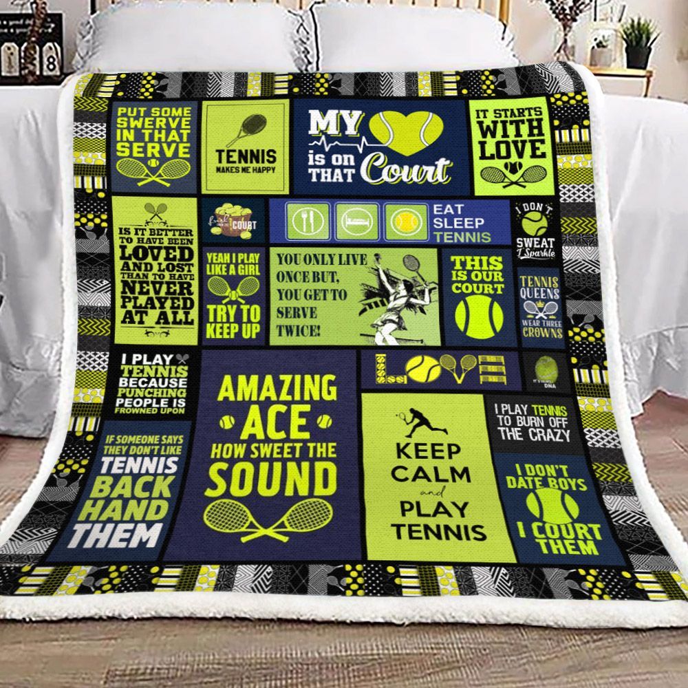 Tennis Makes Me Happy Keep Calm And Play Tennis Fleece Blanket Gift For Tennis Lovers Birthday Gift Home Decor Bedding Couch Sofa Soft And Comfy Cozy 1634031708688.jpg