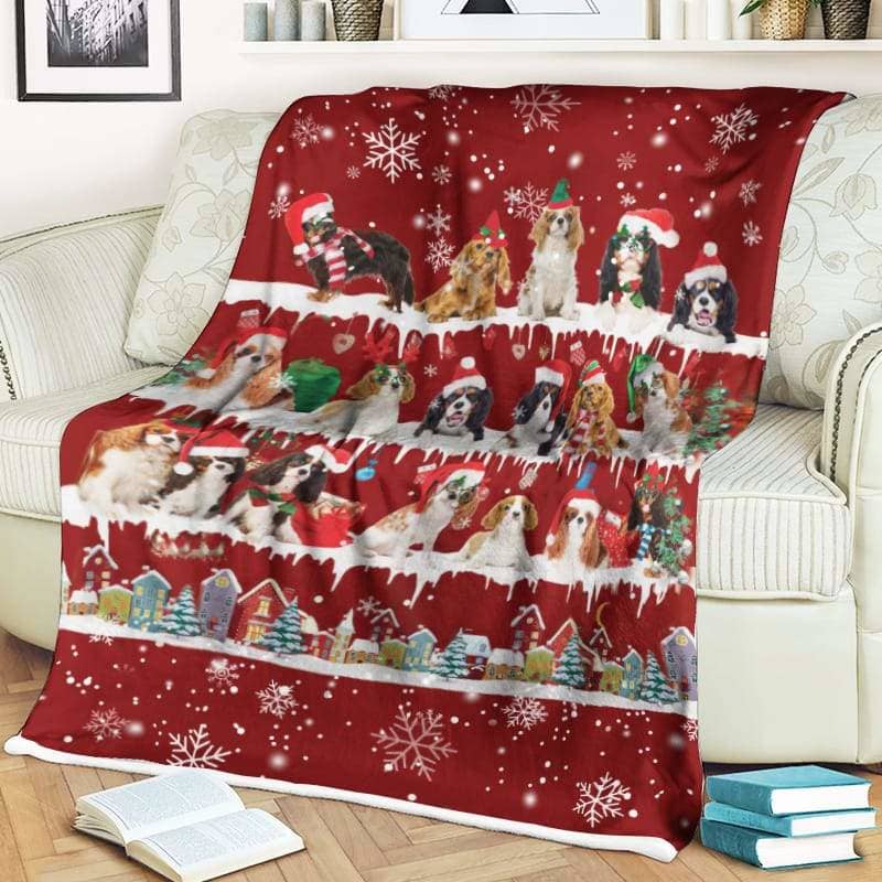 Cavalier King Charles Spaniel Merry Christmas Noel Blanket Gift For Dog Lovers, Gift For Christmas, Birthday Gift Home Decor Bedding Couch Sofa Soft And Comfy Cozy 1634116995506.jpg