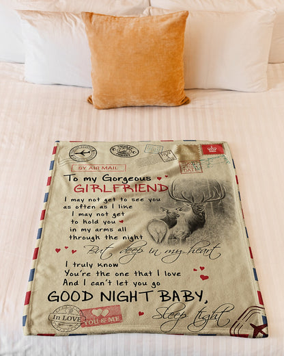 To My Gorgeous Girlfriend - I Can't Let You Go Blanket, I May Not Get To See You Gift For Girlfriend From Boyfriend Birthday Gift Home Decor Bedding Couch Sofa Soft 1634199546652.jpg