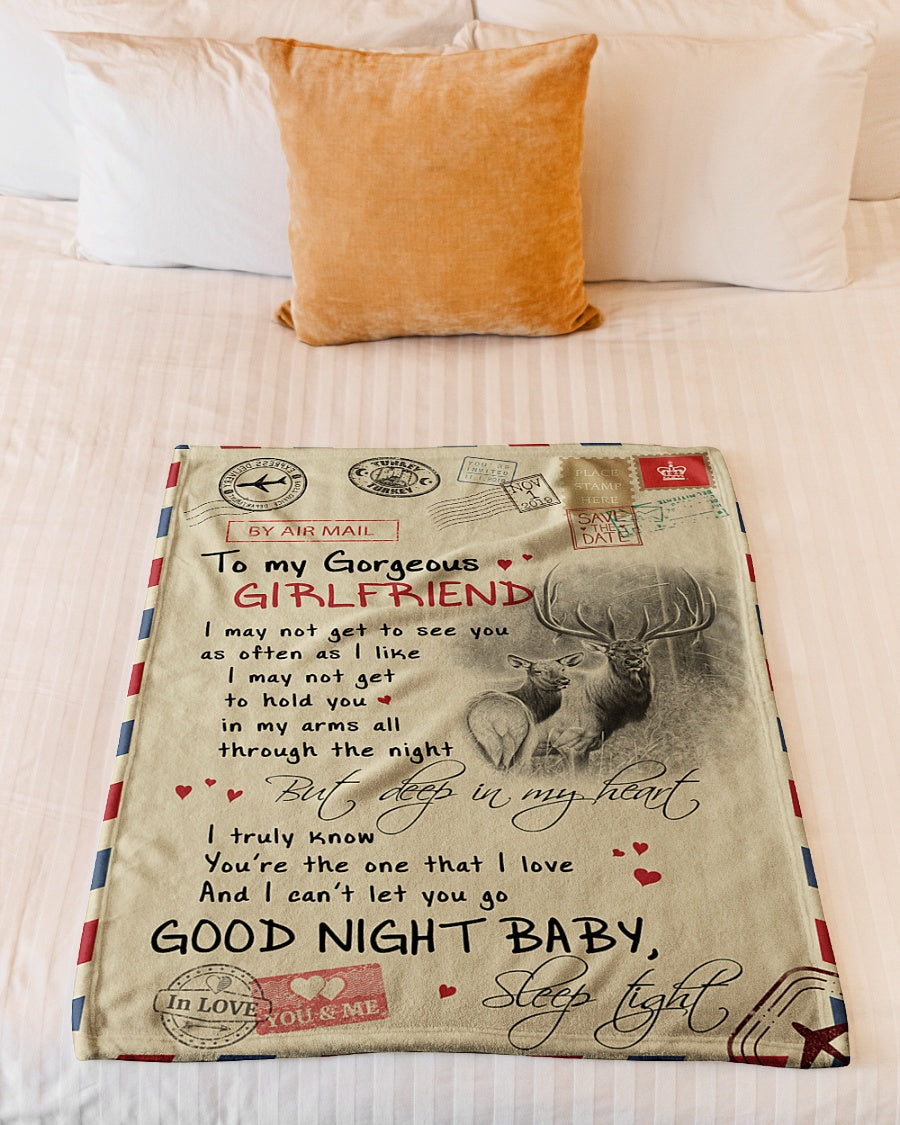 To My Gorgeous Girlfriend - I Can't Let You Go Blanket, I May Not Get To See You Gift For Girlfriend From Boyfriend Birthday Gift Home Decor Bedding Couch Sofa Soft 1634199546652.jpg