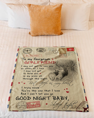 To My Gorgeous Girlfriend - I Can't Let You Go Blanket, I May Not Get To See You Gift For Girlfriend From Boyfriend Birthday Gift Home Decor Bedding Couch Sofa Soft 1634199546652.jpg