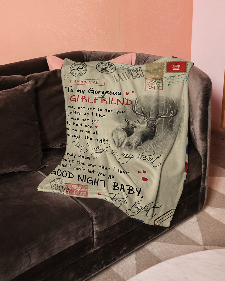 To My Gorgeous Girlfriend - I Can't Let You Go Blanket, I May Not Get To See You Gift For Girlfriend From Boyfriend Birthday Gift Home Decor Bedding Couch Sofa Soft 1634199547158.jpg