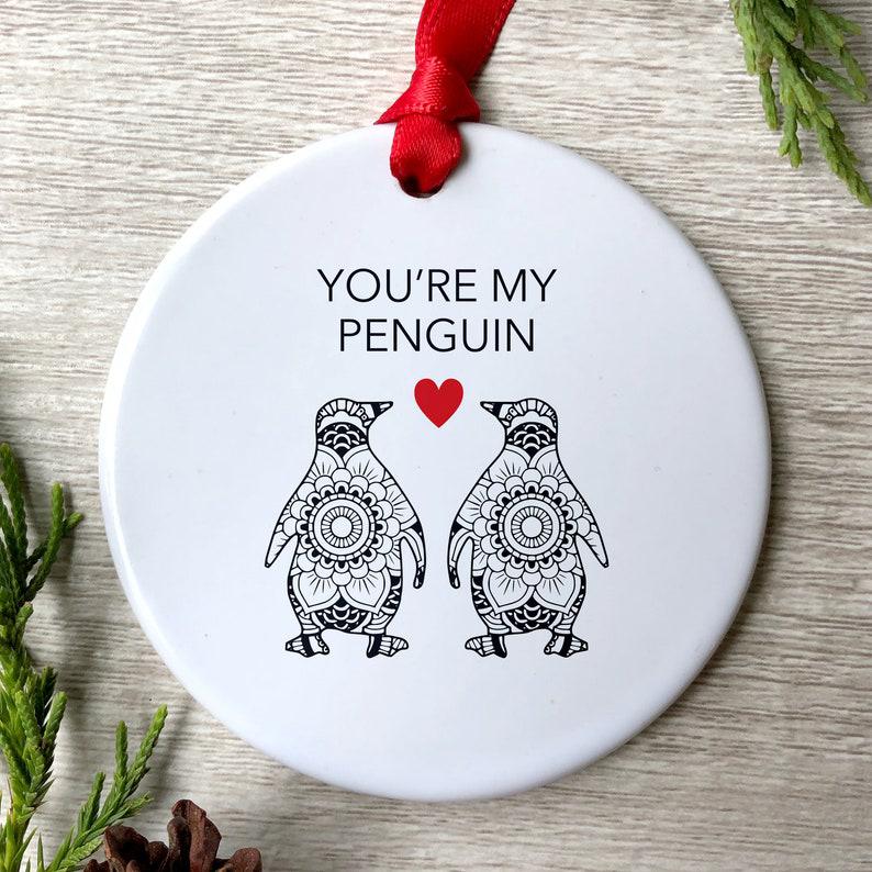 You're My Penguin Ornament | Penguin Ornament | Holiday Couples Gift | Mandala Penguin 1634263159355.jpg