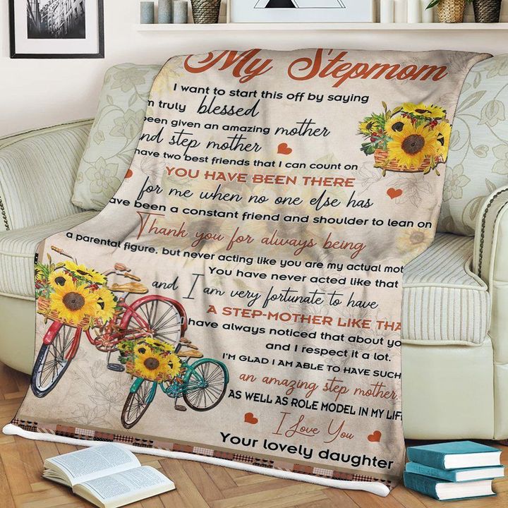 To My Stepmom Thank You Sunflower Blanket Gift For Stepmom From Lovely Daughter Birthday Gift Home Decor Bedding Couch Sofa Soft And Comfy Cozy 1634531153214.jpg