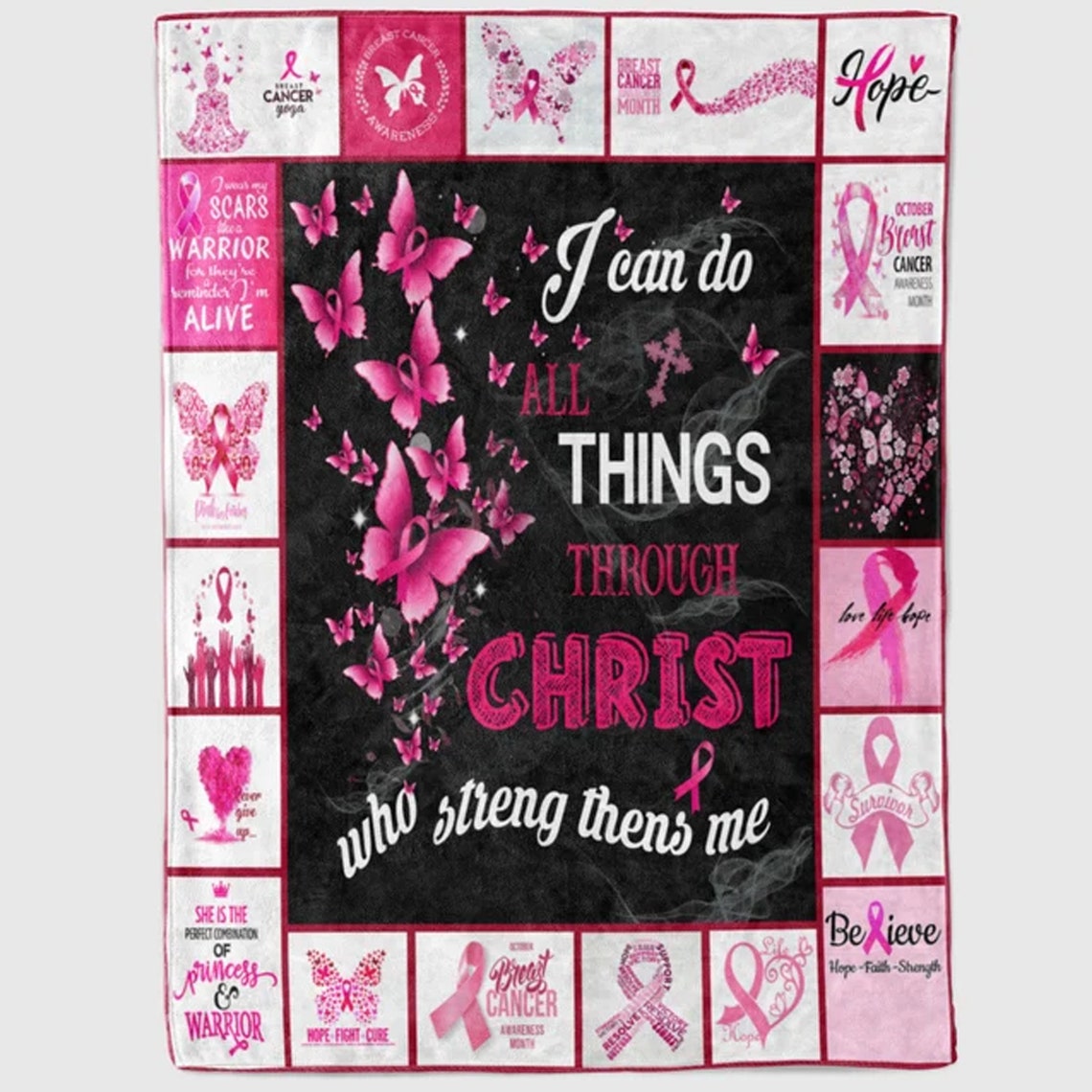 I Can Do All Things Breast Cancer Awareness Fleece Blanket Gift For Friend Family Meaningful Gift Home Decor Bedding Couch Sofa Soft And Comfy Cozy 1634533054092.jpg