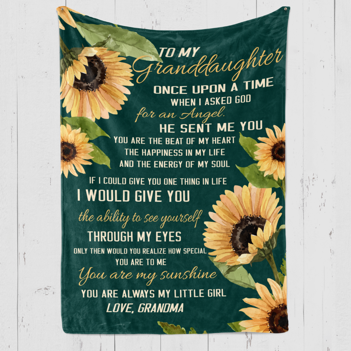 To My Granddaughter You Are Always My Little Girl Sunflower Blanket Gift From Grandma, Gift For Christmas Home Decor Bedding Couch Sofa Soft And Comfy Cozy 1634542192697.png