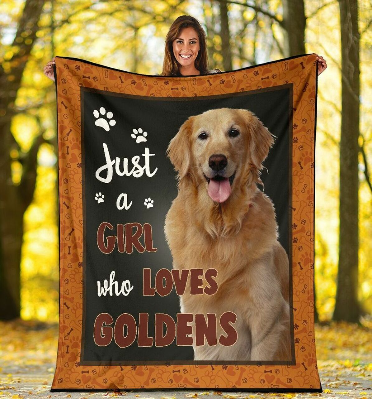 Just A Girl Who Loves Goldens Golden Retriever Blanket Gift For Dog Lovers Birthday Gift Home Decor Bedding Couch Sofa Soft And Comfy Cozy 1634549549278.png