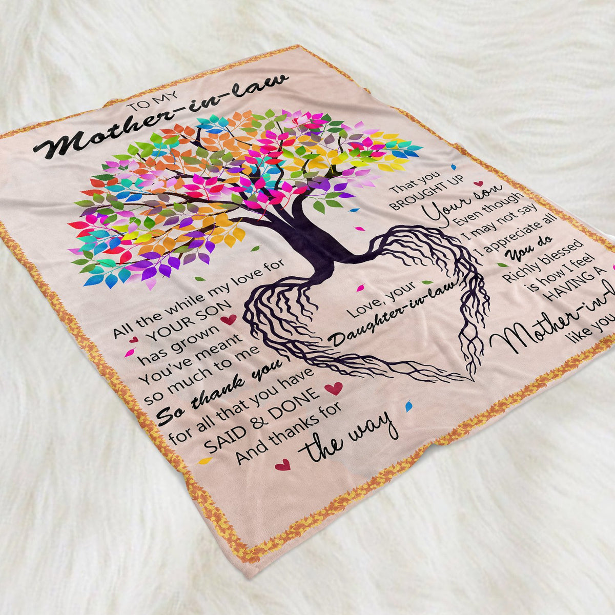 To My Mother-in-law Fleece Blanket, Richly Blessed, Gift For Mother-in-law From Daughter-in-law Birthday Gift Home Decor Bedding Couch Sofa Soft 1634631909491.jpg