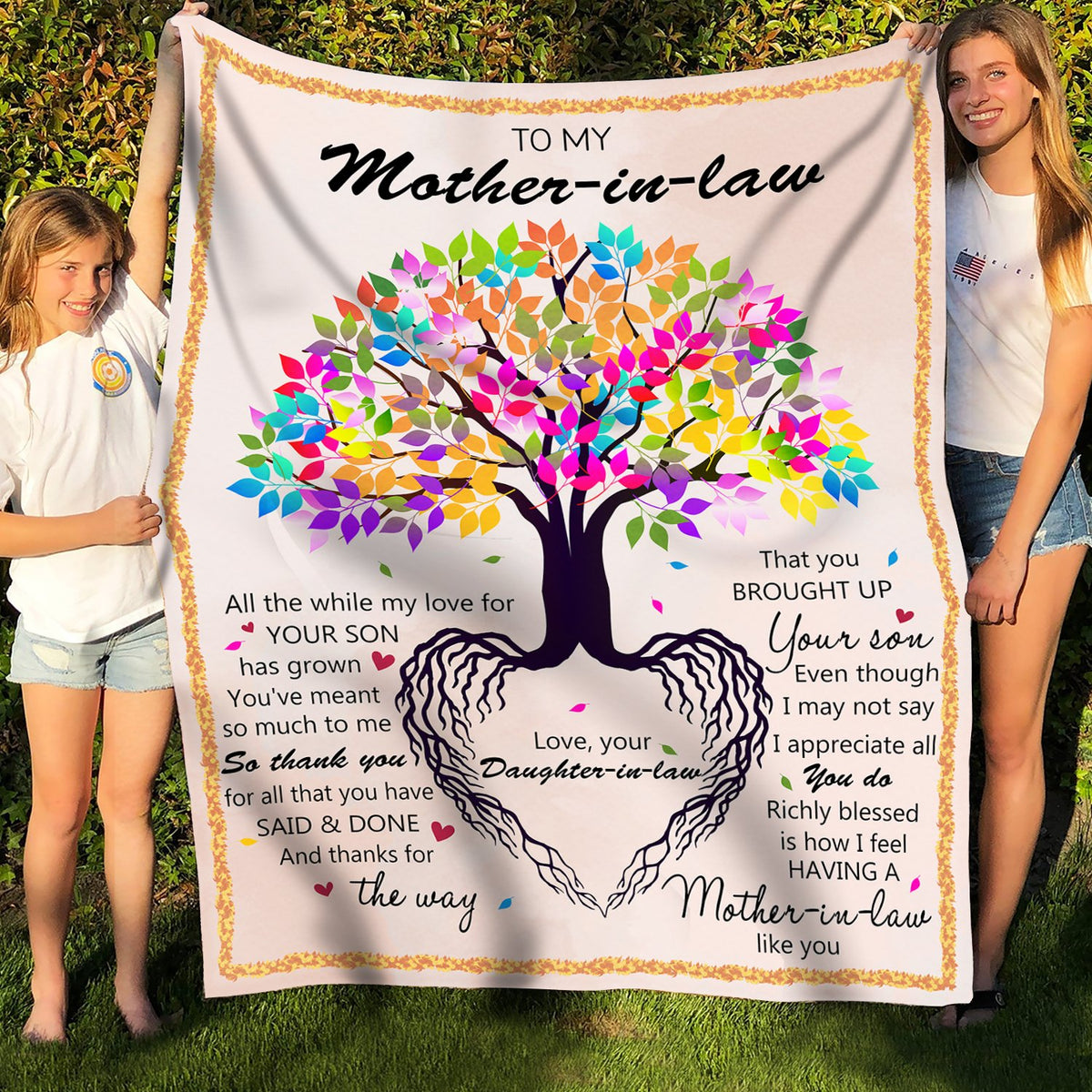 To My Mother-in-law Fleece Blanket, Richly Blessed, Gift For Mother-in-law From Daughter-in-law Birthday Gift Home Decor Bedding Couch Sofa Soft 1634631909647.jpg