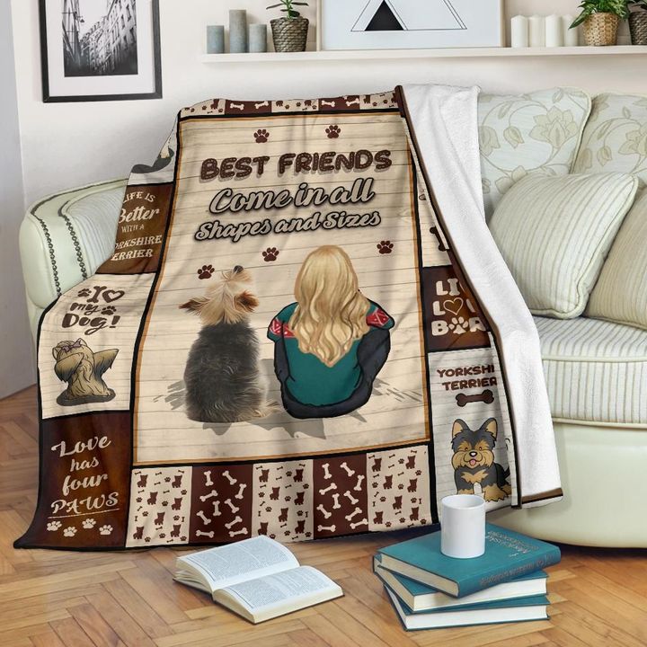 Yorkshire Terrier Best Friend - Love Has Four Paws Blanket Gift For Dog Lovers Birthday Gift Home Decor Bedding Couch Sofa Soft And Comfy Cozy 1634722293136.jpg