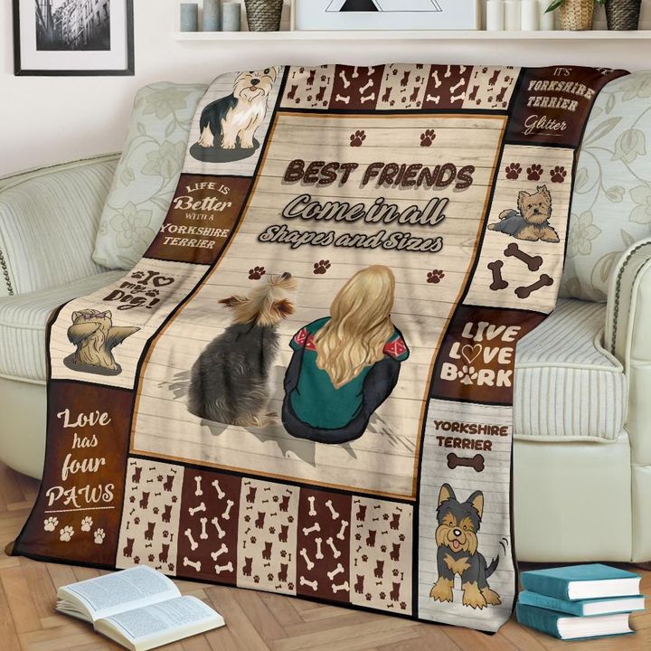 Yorkshire Terrier Best Friend - Love Has Four Paws Blanket Gift For Dog Lovers Birthday Gift Home Decor Bedding Couch Sofa Soft And Comfy Cozy 1634722293245.jpg
