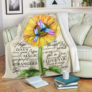 Sunflower And Dragonfly To My Daughter I Love You Blanket Gift For Daughter From Mom Birthday Gift Home Decor Bedding Couch Sofa Soft And Comfy Cozy 1634781460589.jpg